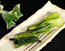 北海道の漬物 田村漬物本舗 のざわ菜 盛り付け例